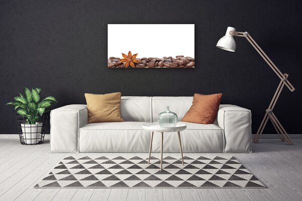 Tablou pe panza canvas Boabe de cafea Bucătărie Brun