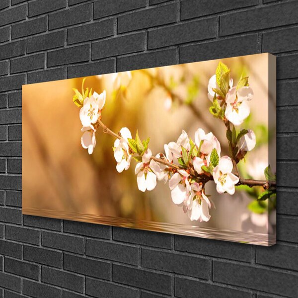 Tablou pe panza canvas Flori Floral alb