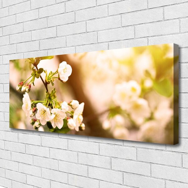 Tablou pe panza canvas Flori Floral alb