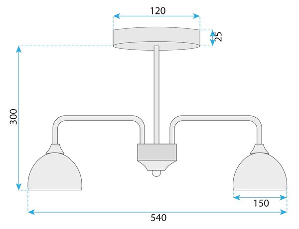 Lampă suspendată G084-3C BLACK GREY