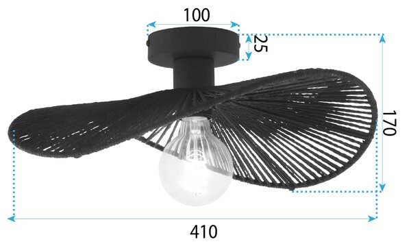 Lampă suspendată APP1832-1C BLACK