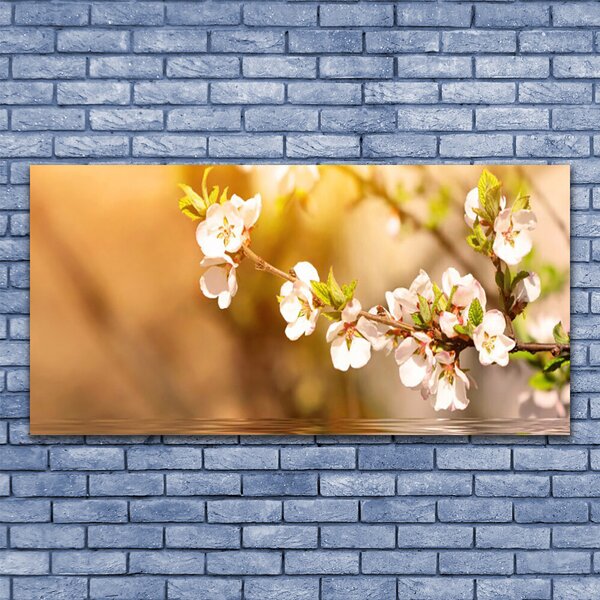 Tablou pe panza canvas Flori Floral alb