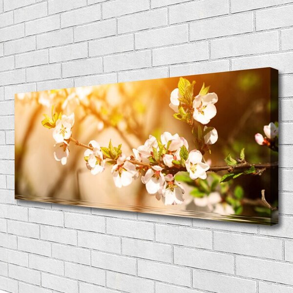 Tablou pe panza canvas Flori Floral alb