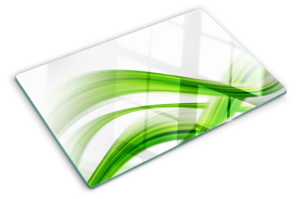 Tocător din sticlă Valuri abstracte verzi