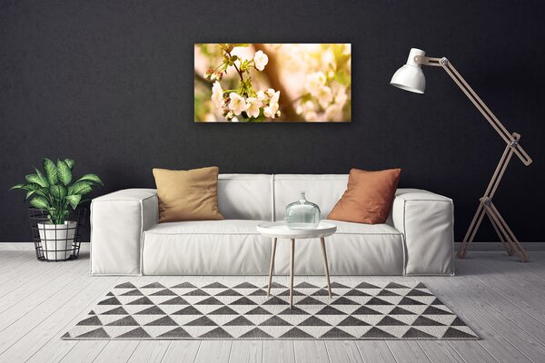 Tablou pe panza canvas Flori Floral alb