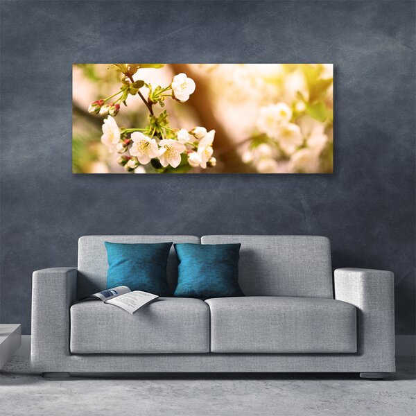Tablou pe panza canvas Flori Floral alb
