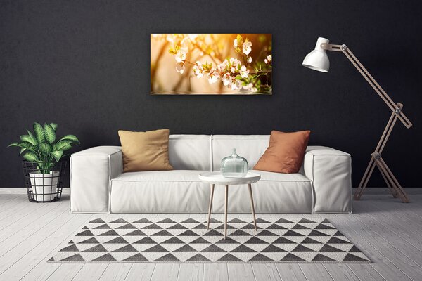 Tablou pe panza canvas Flori Floral alb