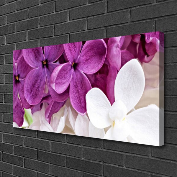 Tablou pe panza canvas Flori Floral Roz Alb