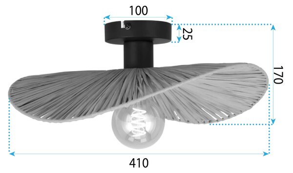 Lampă suspendată APP1827-1CP NATURE BLACK