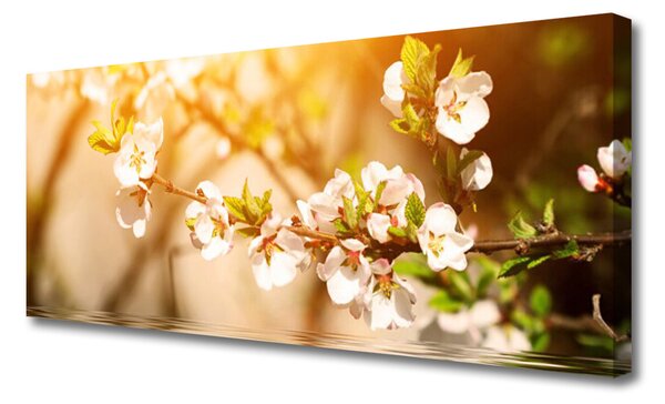 Tablou pe panza canvas Flori Floral alb