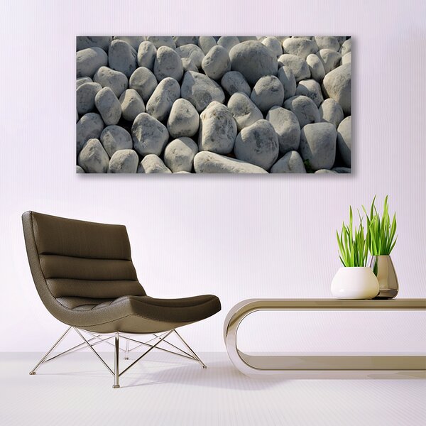 Tablou pe sticla Pietre Art Gray