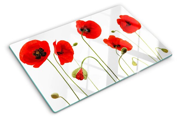 Tocător de bucătărie Motiv floral cu mac