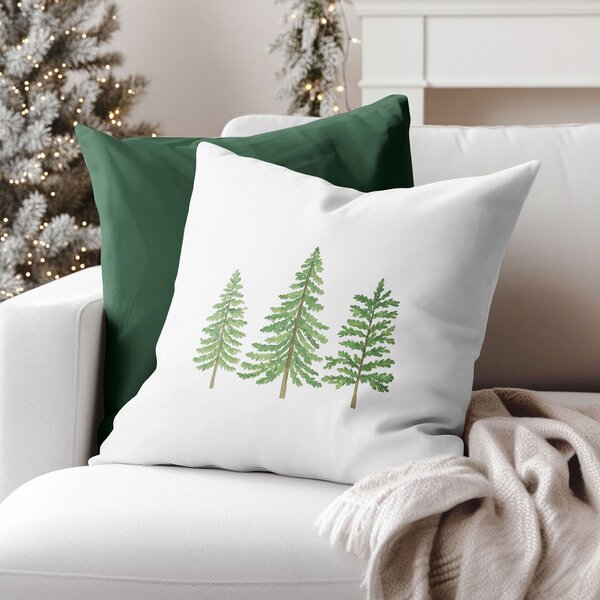 Goldea față de pernă decorativă - brazi de iarnă 45 x 45 cm