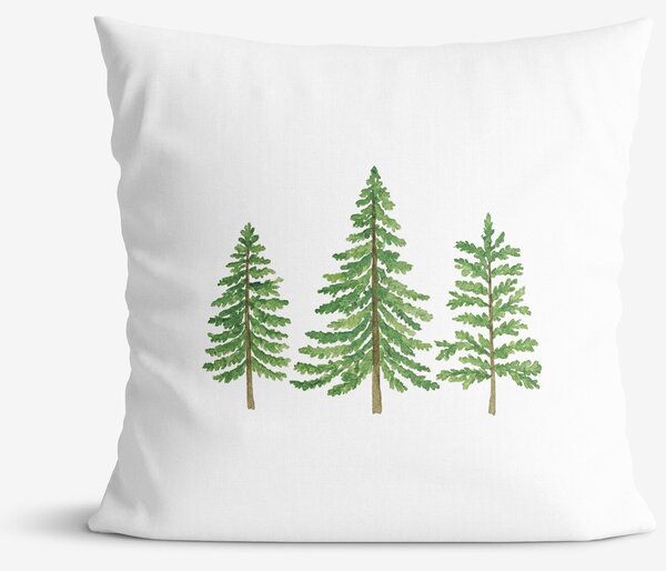 Goldea față de pernă decorativă - brazi de iarnă 45 x 45 cm
