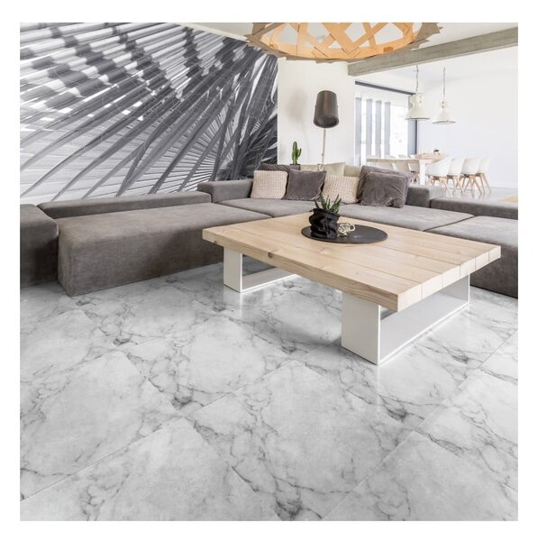 Autocolant de podea Ambiance White Marble, 30 x 30 cm