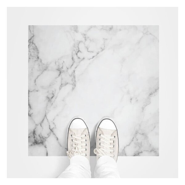 Autocolant de podea Ambiance White Marble, 30 x 30 cm