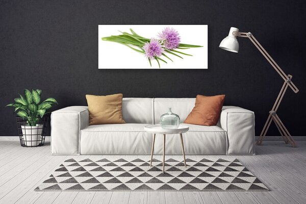 Tablou pe panza canvas Flori Floral roz. Verde