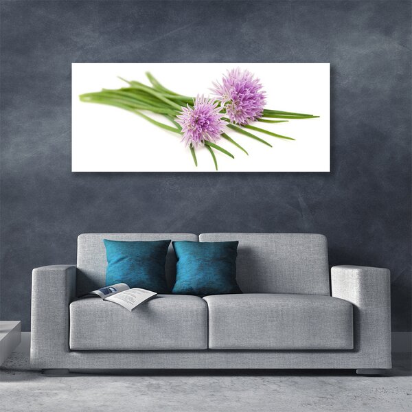 Tablou pe panza canvas Flori Floral roz. Verde