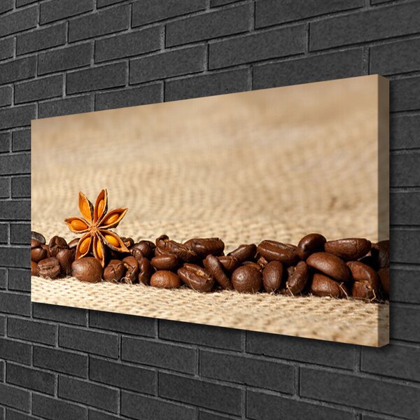 Tablou pe panza canvas Boabe de cafea Bucătărie Brun