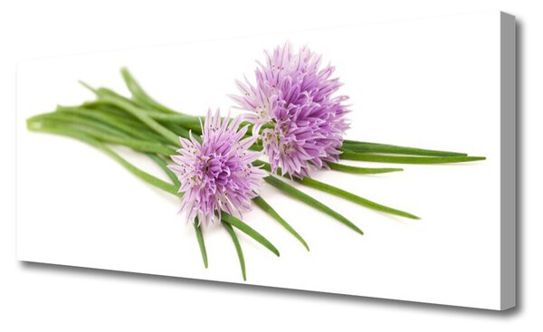 Tablou pe panza canvas Flori Floral roz. Verde