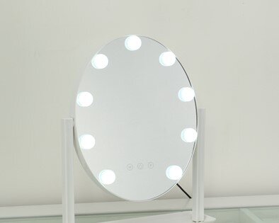 Oglindă sistem iluminare LED cu 3 culori, Senzor Tactil, Luminozitate Reglabilă, Alb, GLAM 18