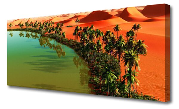 Tablou pe panza canvas Bay Copaci Desert Peisaj Verde Galben