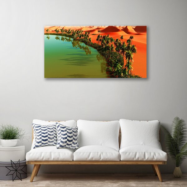 Tablou pe panza canvas Bay Copaci Desert Peisaj Verde Galben