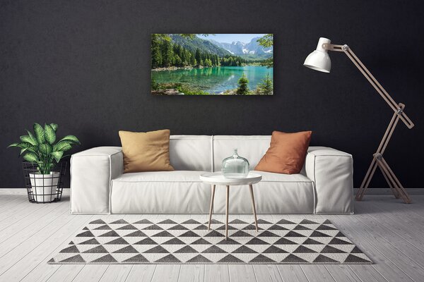 Tablou pe panza canvas Munții Seewald Natura Gri Verde Albastru
