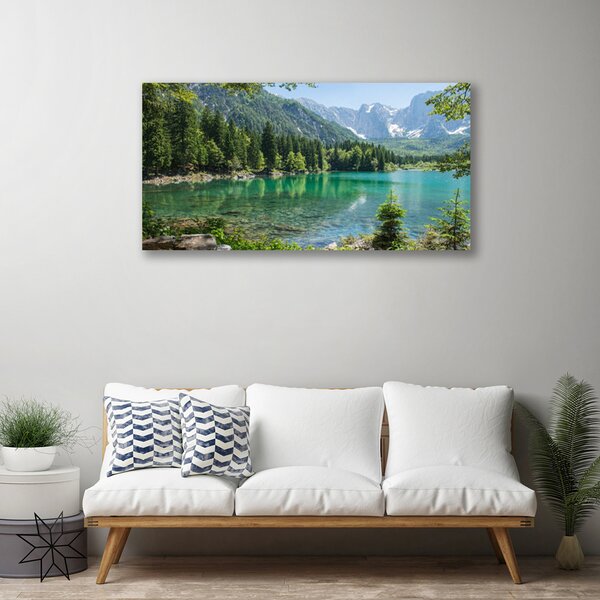 Tablou pe panza canvas Munții Seewald Natura Gri Verde Albastru