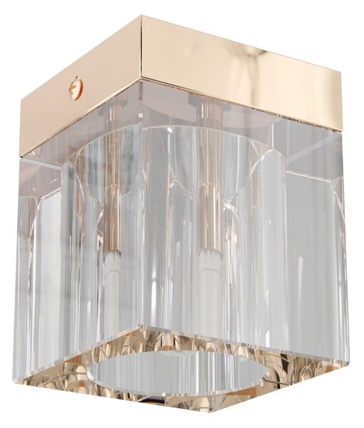 Open Design OR86188 - Lampă spot CUBO 1xG9/8W/230V sticlă transparentă/aur roz