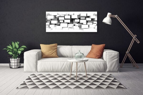 Tablou pe panza canvas Rezumat Bucatarie Alb Gri
