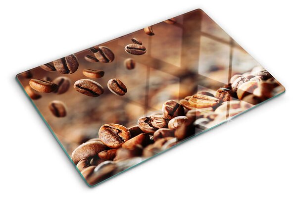 Tocător sticlă Boabele de cafea în mișcare