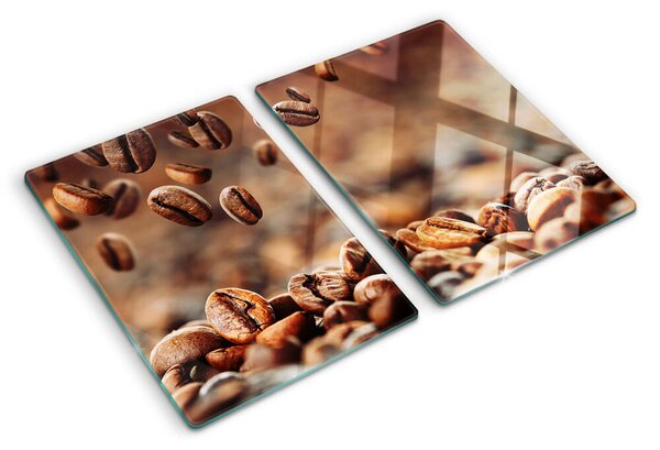 Tocător sticlă Boabele de cafea în mișcare