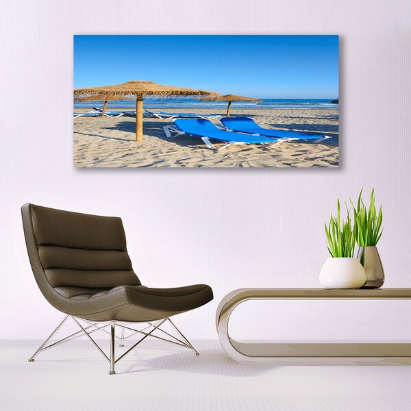 Tablou pe panza canvas Plaja Peisaj Gray