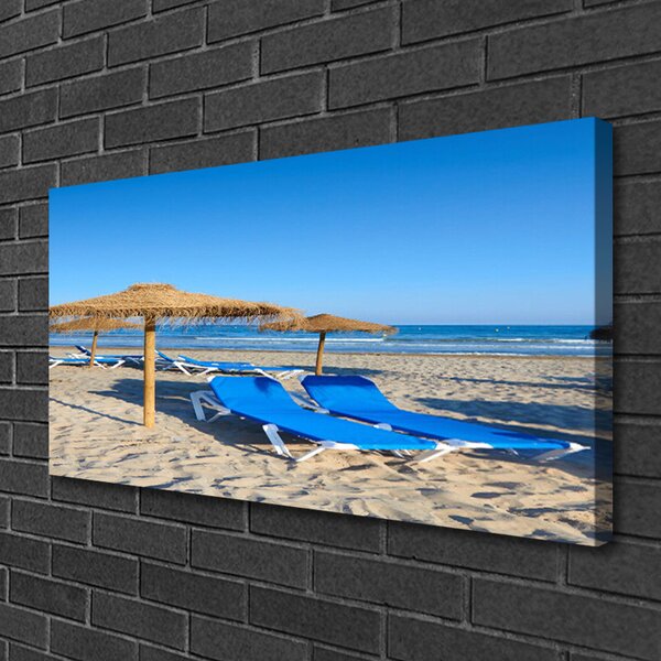 Tablou pe panza canvas Plaja Peisaj Gray