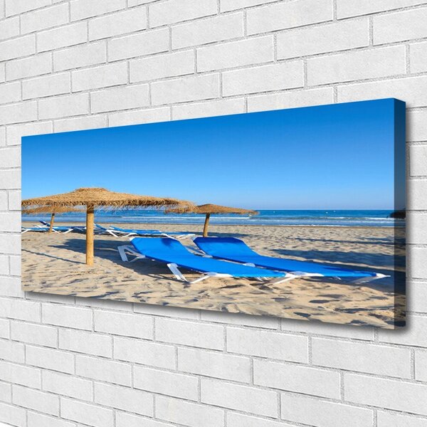 Tablou pe panza canvas Plaja Peisaj Gray