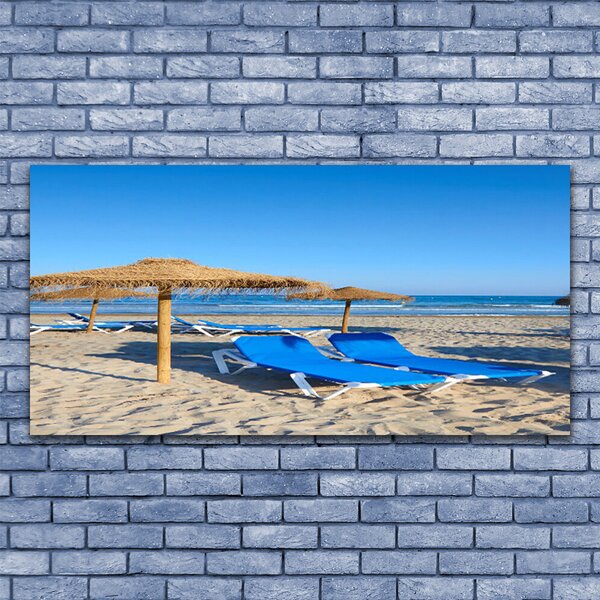 Tablou pe panza canvas Plaja Peisaj Gray
