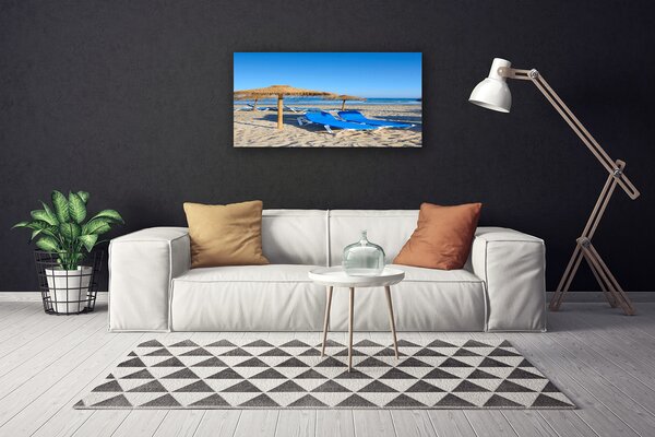 Tablou pe panza canvas Plaja Peisaj Gray