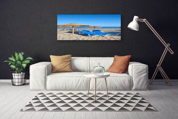 Tablou pe panza canvas Plaja Peisaj Gray