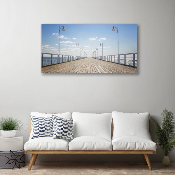 Tablou pe panza canvas Podul Arhitectura Maro Gri