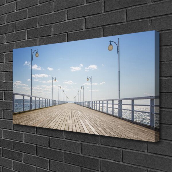 Tablou pe panza canvas Podul Arhitectura Maro Gri