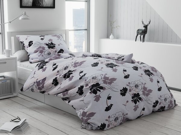 Lenjerie de pat creponata Tapet alb-negru Dimensiune lenjerie de pat: 70 x 90 cm | 140 x 200 cm