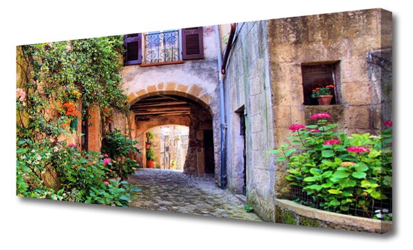 Tablou pe panza canvas Clădire de locuințe Arhitectură Gri Verde Maro