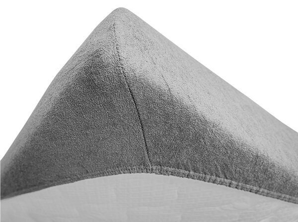 Cearsaf Frotir pentru patut cu elastic gri deschis 60x120 cm