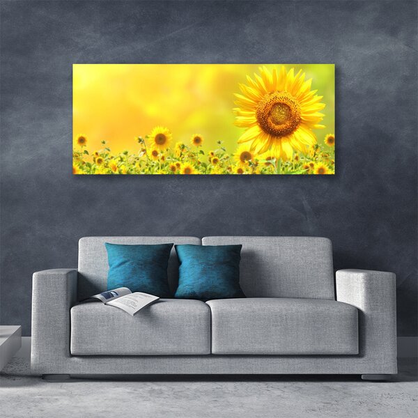 Tablou pe panza canvas Floarea soarelui Floral Galben Maro