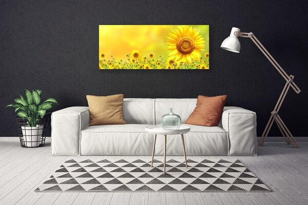 Tablou pe panza canvas Floarea soarelui Floral Galben Maro