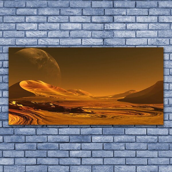 Tablou pe sticla Desert Peisaj Galben