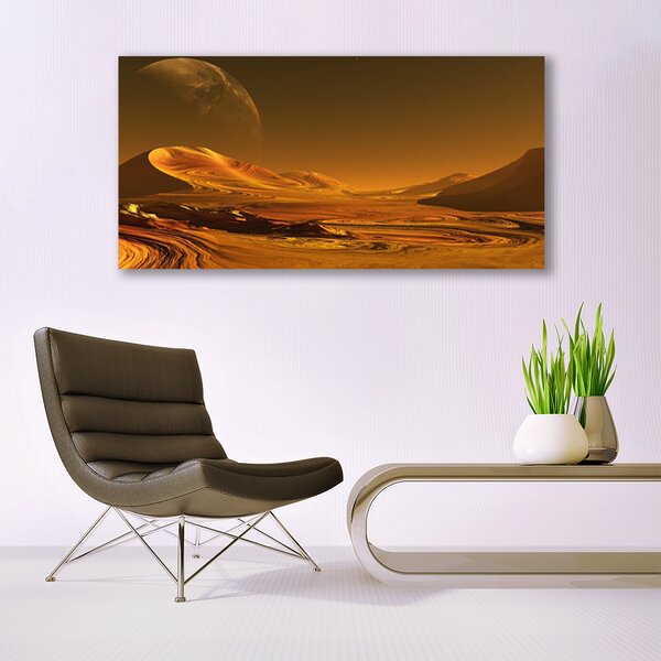 Tablou pe sticla Desert Peisaj Galben