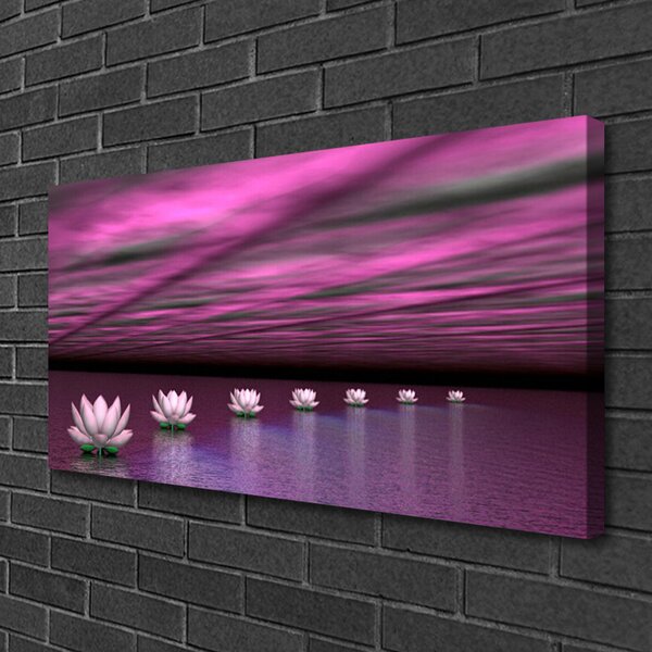 Tablou pe panza canvas Flori roz Floral