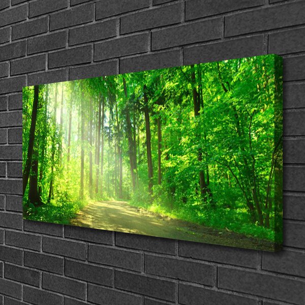 Tablou pe panza canvas Natural Pădurea Verde Maro
